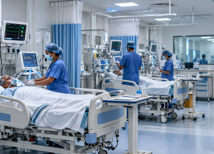 Advanced monitoring and specialised care for critically ill patients requiring intensive medical support