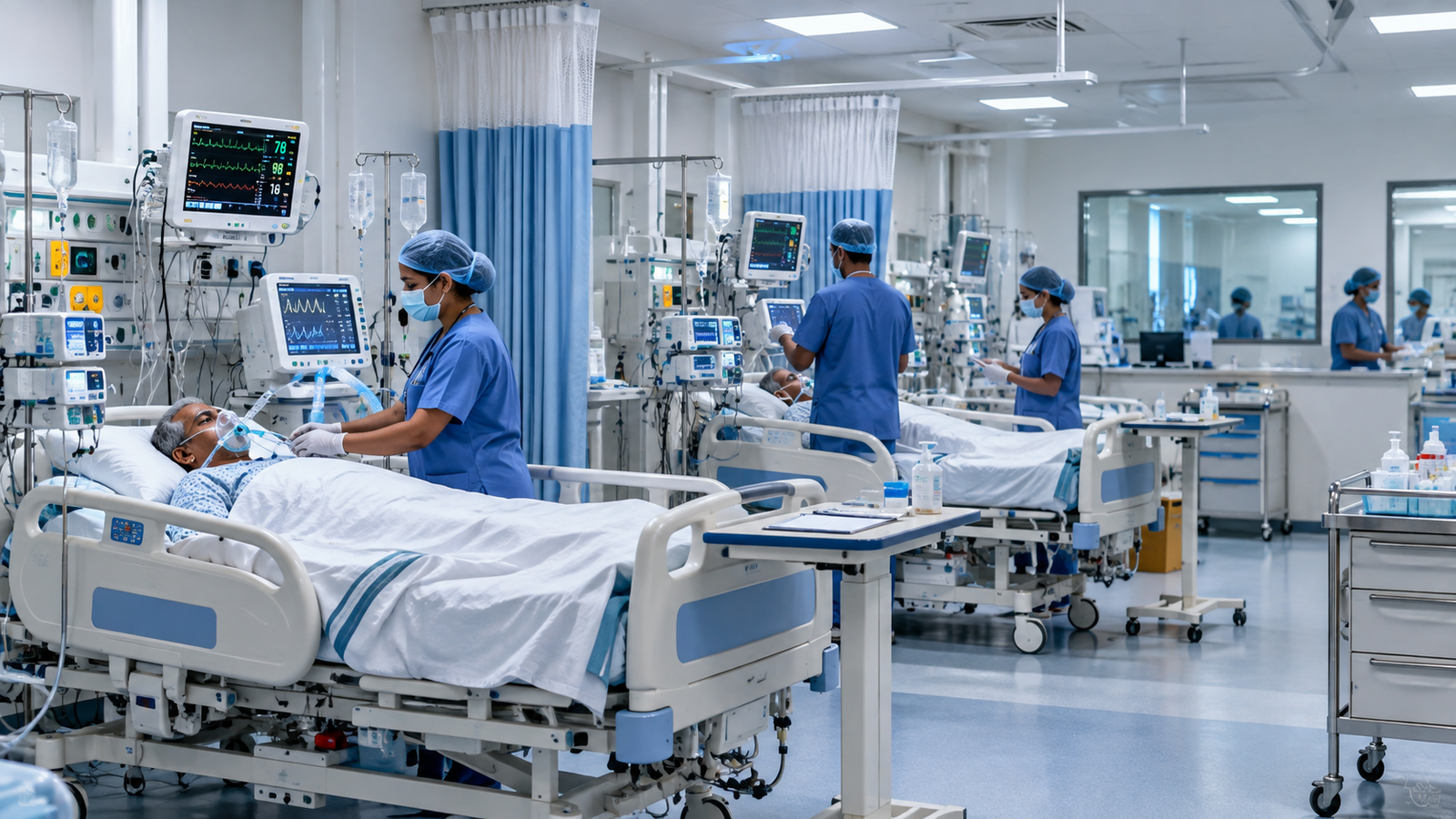 Advanced monitoring and specialised care for critically ill patients requiring intensive medical support